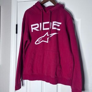 Ride Alpinestars Red Hoodie - Medium - Great condition
